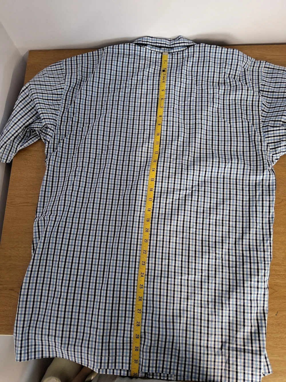 Polo Ralph Lauren Men's Blue White Black Check Woven Cotton Button-Up Pocket L